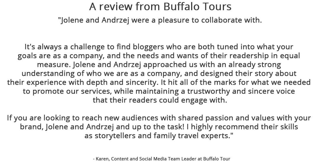 Review from Buffalo Tours