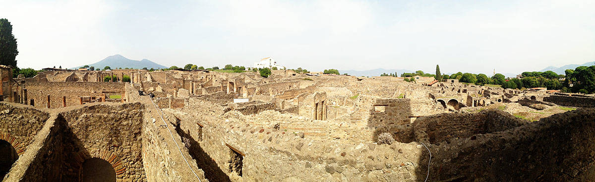 Pompei Italy, Panoramic photo