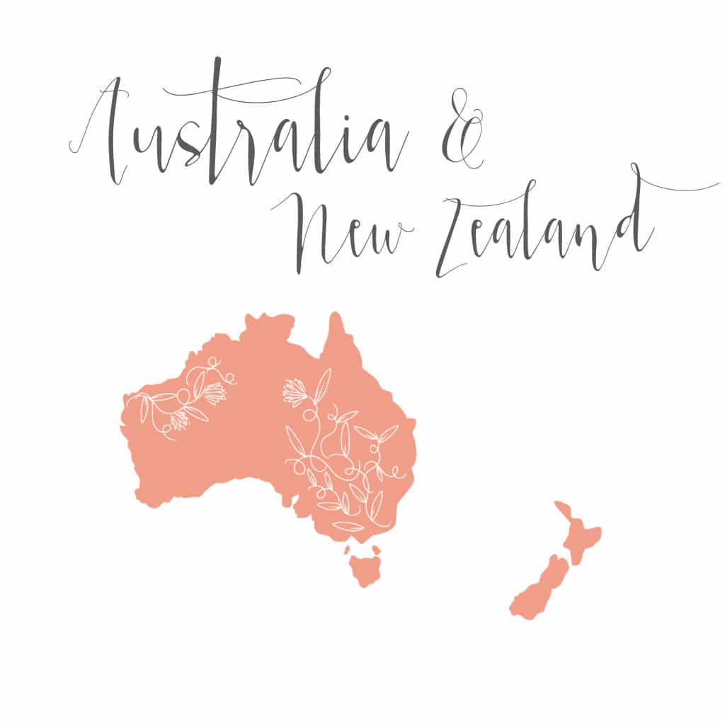 Australia and New Zealand map