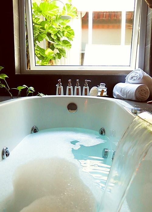 Victoria Hoi An, Vietnam, large bubble bath in the villa