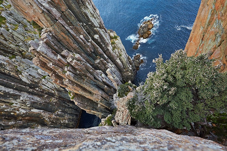 Things to do in Tasmania - Cape Hauy cliffs in Tasmania with the Candlestick and the Totem Pole