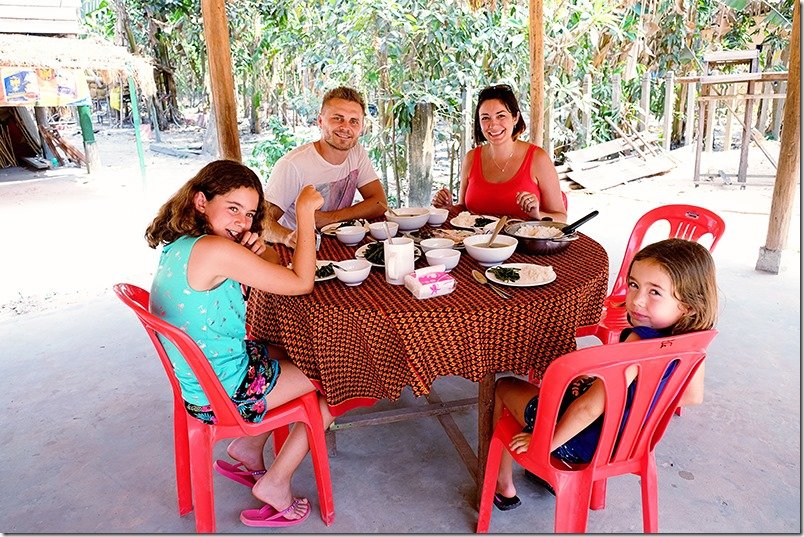 Cambodia Tours - Khmer Lunch Family Shot