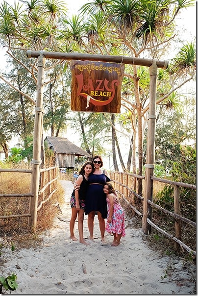 Entrance to Lazy Beach and Koh Rong Samloem Island