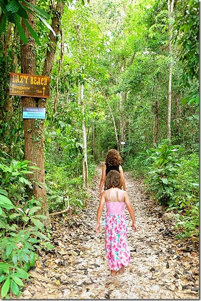 Pathway to Lazy Beach on Koh Rong Samloem Island