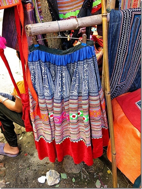 Hmong outfits and dresses at the Bac Ha Markets, Vietnam