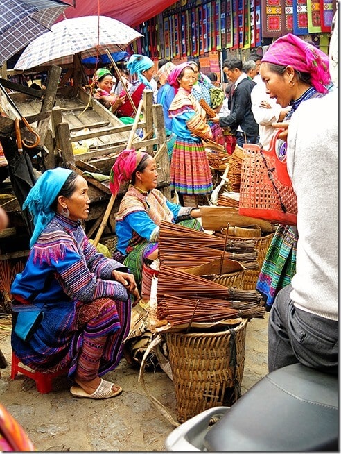 Incense at Bac Ha markets, Vietnam 