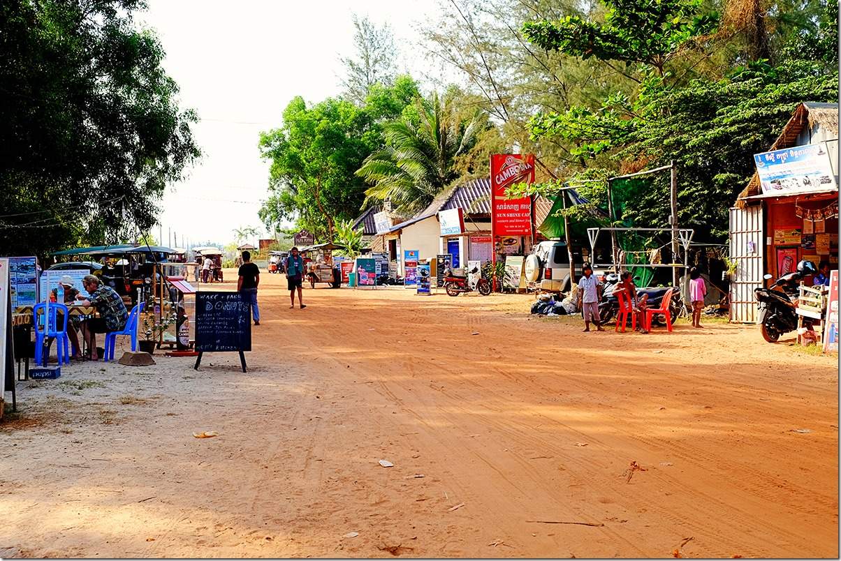 Red Dusty Road at Otres Beach Cambodia