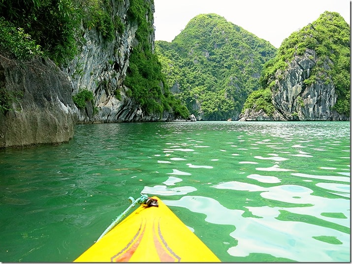 Kayaking in Halong Bay