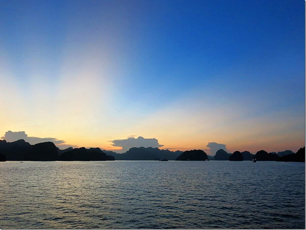 Sunset over Halong Bay, Vietnam