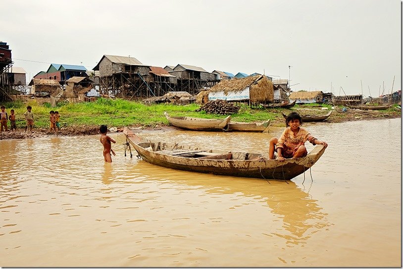 Kampong Khleang Floating Fishing Village on Tonle Sap