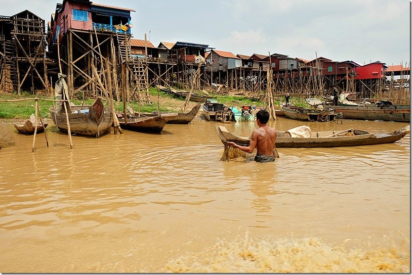 Kampong Khleang Floating Fishing Village on Tonle Sap