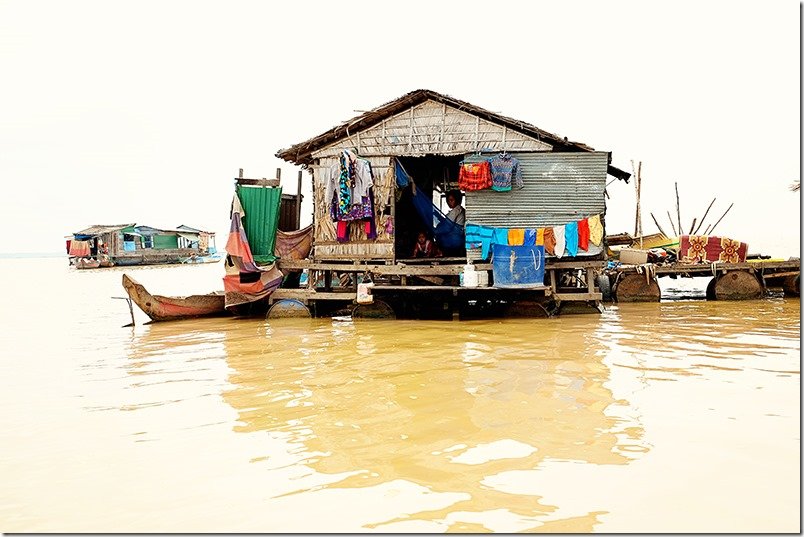 Kampong Khleang Floating Fishing Village on Tonle Sap