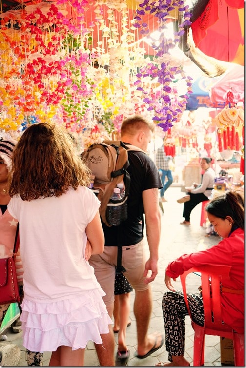 Markets in Cambodia with kids