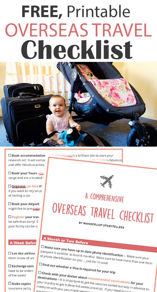 A Comprehensive Overseas Travel Checklist | Free Printable Travel Checklist