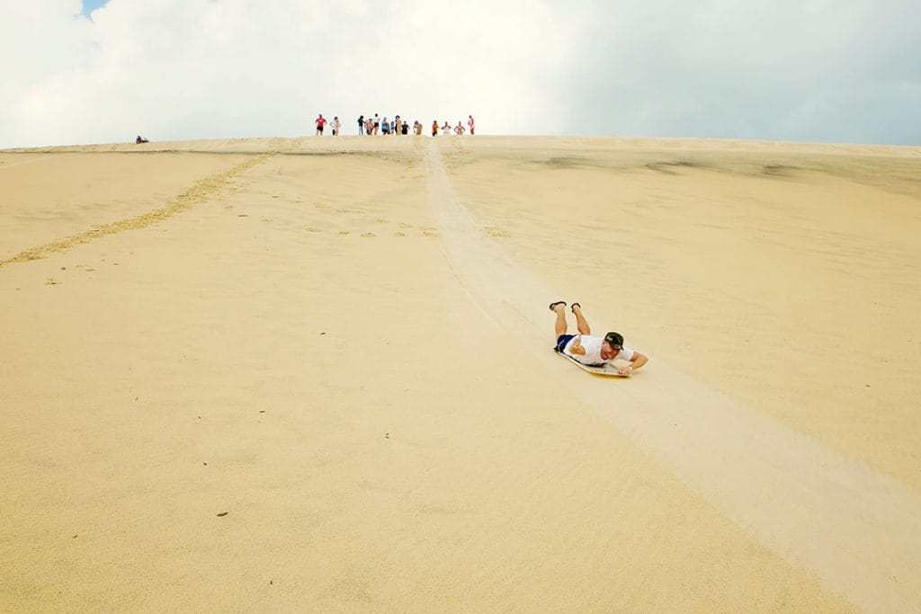 Sand Tobogganing Moreton Island