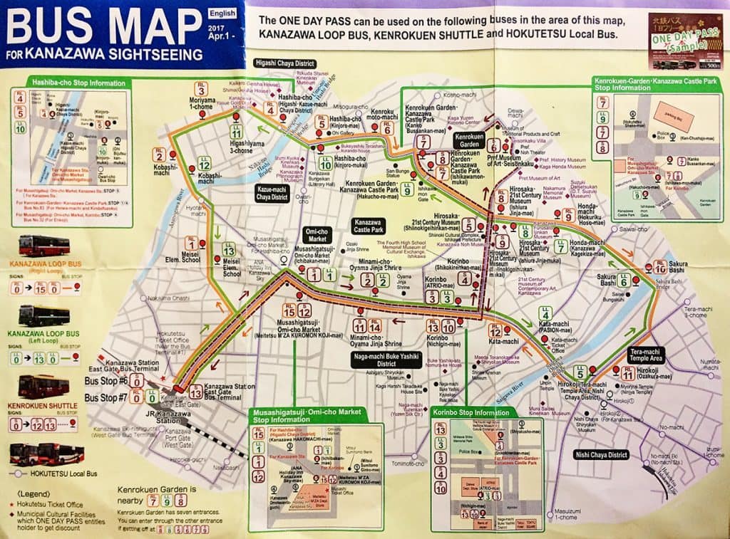 Kanazawa Bus Loop Map