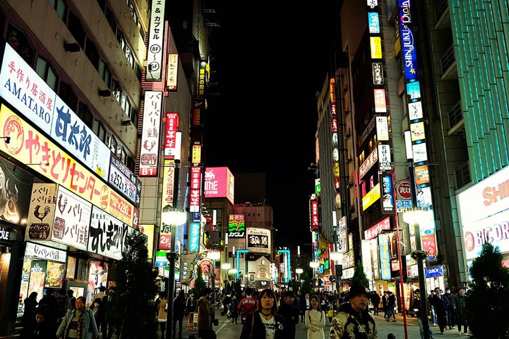 Night Scene in Tokyo Shinjuku District