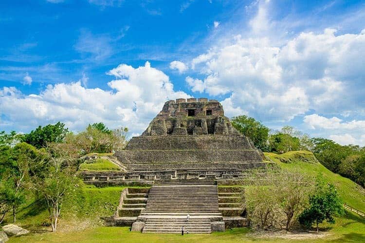 xunantunich maya site ruins in belize 