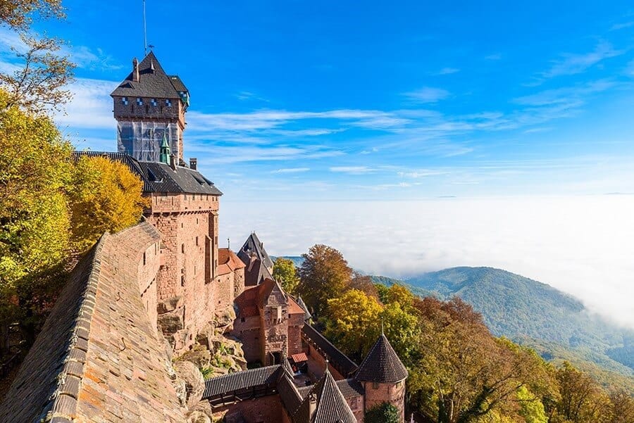 Haut-koenigsbourg - old castle in beautiful Alsace region of France near the city Strasbourg