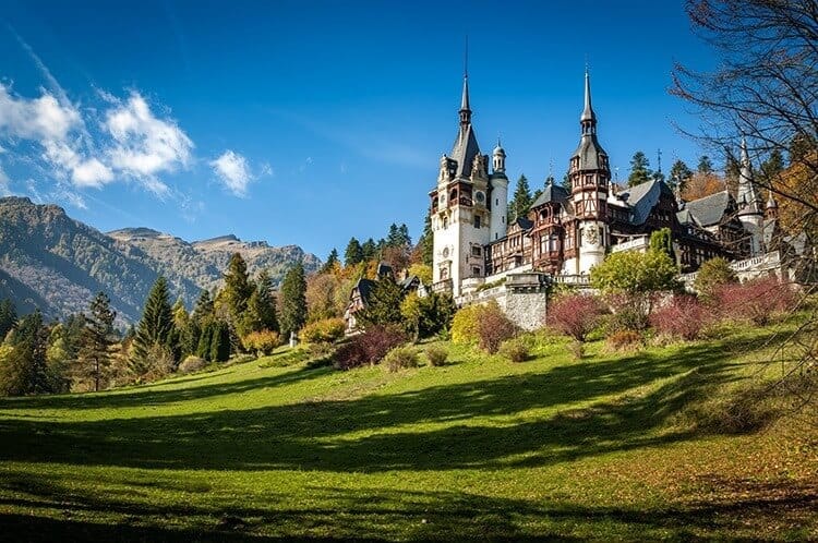Sinaia, Romania - October 19th,2014 View of Peles castle in Sinaia, Romania, built by king Carol I of Romania. The castle is considered to be the most important historic building in Romania.