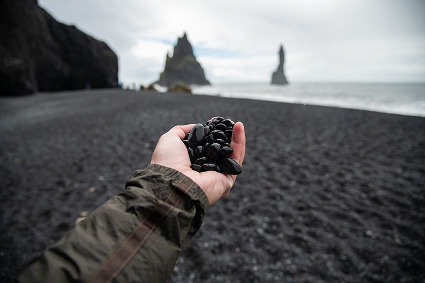 Why visit Iceland? To see the black sand beach Reynisfjara Vik ,Iceland.