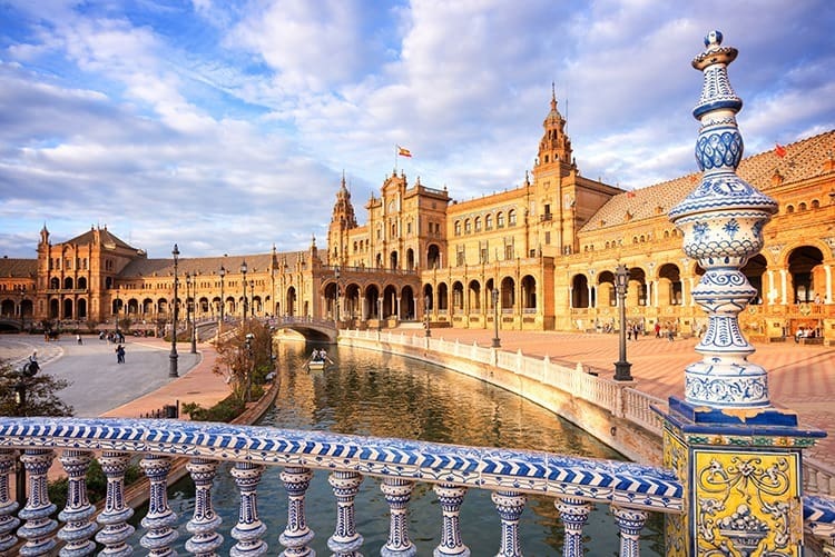 Plaza de Espana (Spain square) in Seville, Andalusia