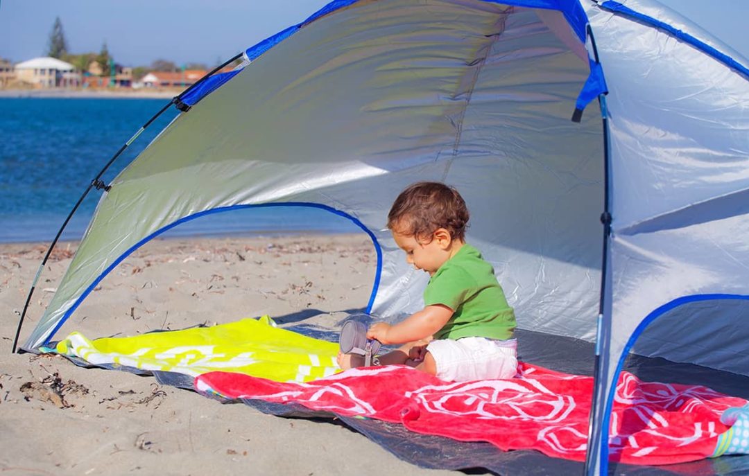 shade for baby at beach