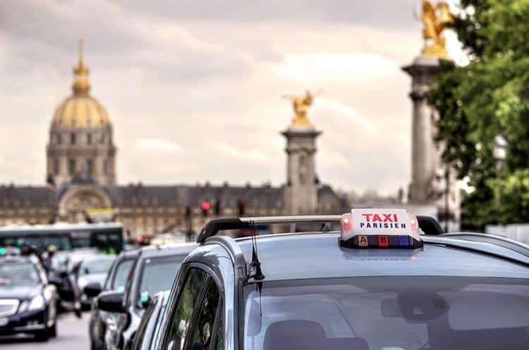 Parisian taxi sign. Paris, France.