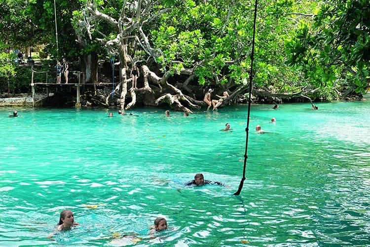 Swing at Blue Lagoon Vanuatu