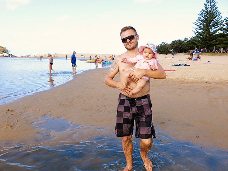 Me and my baby at the beach.