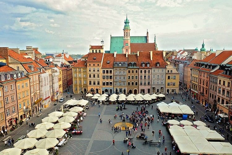 Warsaw Old Town Market Square View