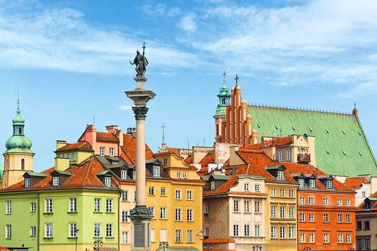 Sigismund's Column in Warsaw city Poland