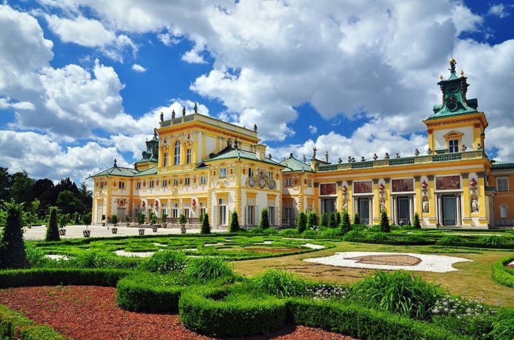 Wilanow historical building in Warsaw castle