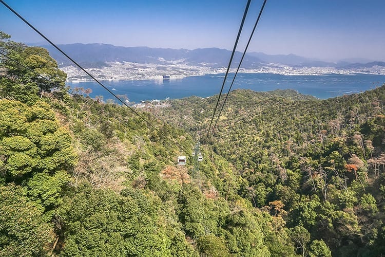 Miyajima Ropeway, the gondola in Mt Misen, Japan.