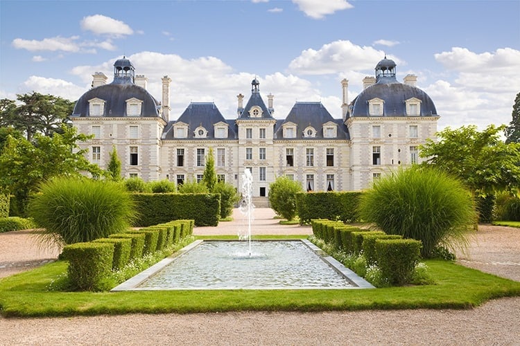 Cheverny Chateau. View from apprentice's garden, France