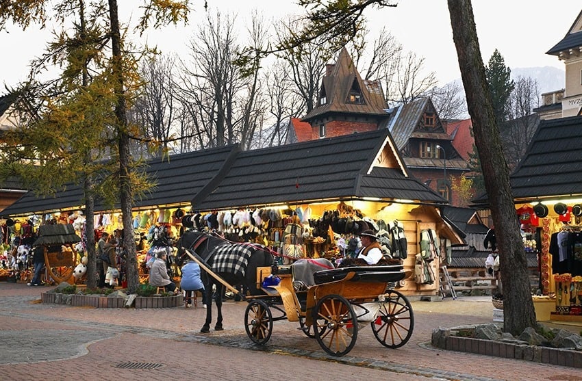 Krupowki street in Zakopane Poland