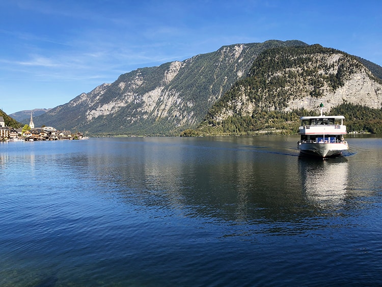 Ferry Ride on Hallstatter See Lake