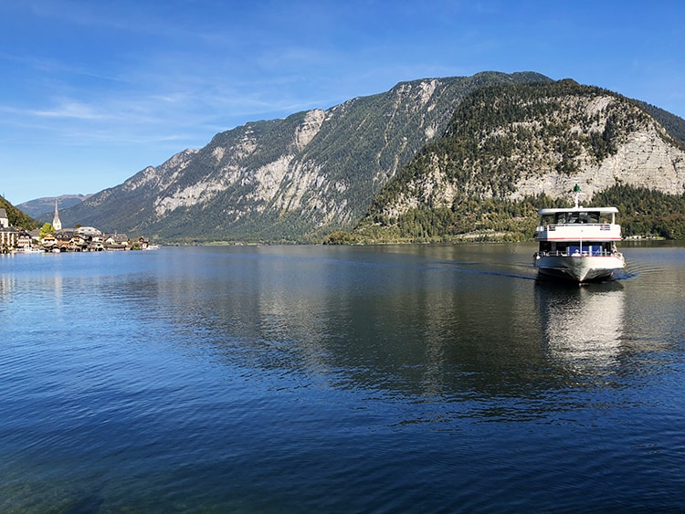 Ferry Ride on Hallstatter See Lake