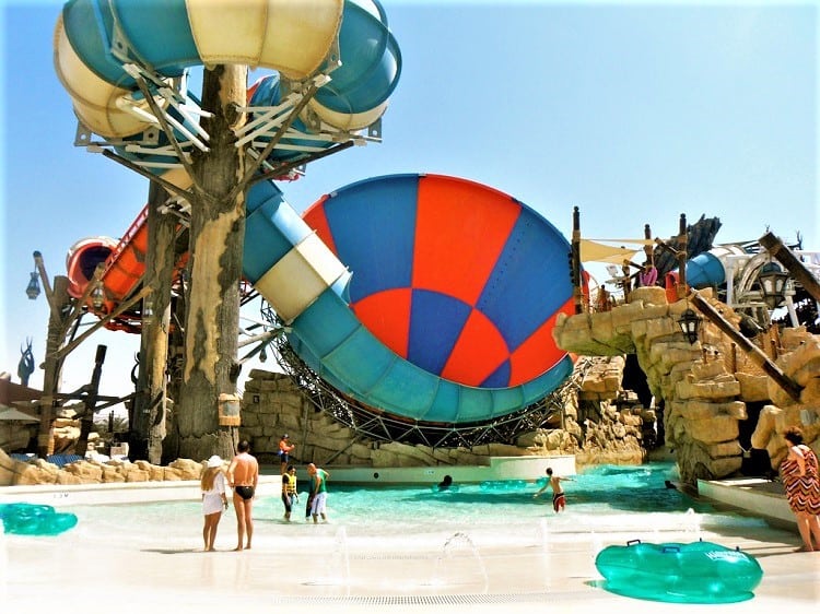 Abu Dhabi Yas Waterworld with kids