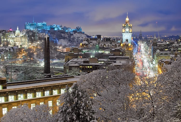 Edinburgh in winter with kids