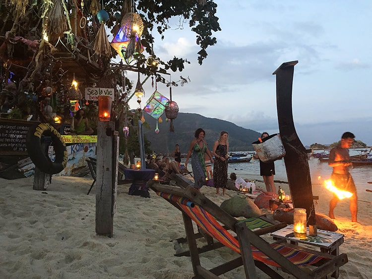 Fire Show and Beach Bar at Koh Lipe