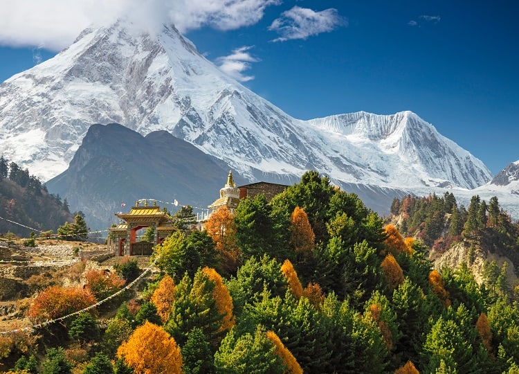 Manaslu Circuit Trek - Monastery at Manaslu Nepal