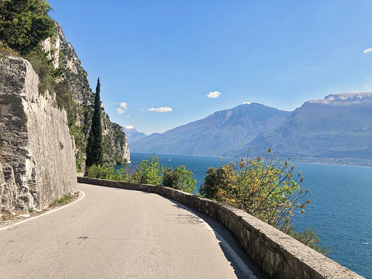 Driving around Lake Garda in Italy