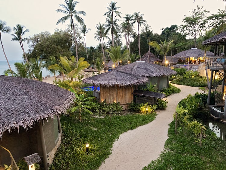 Lights on at Treehouse Villas Koh Yao Noi