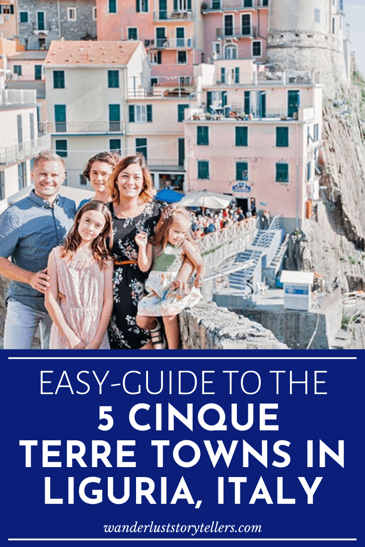 5 Cinque Terre towns in Liguria, Italy