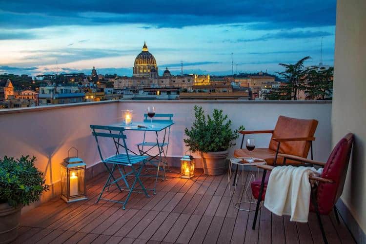 Bloom Hotel Balcony View of Rome