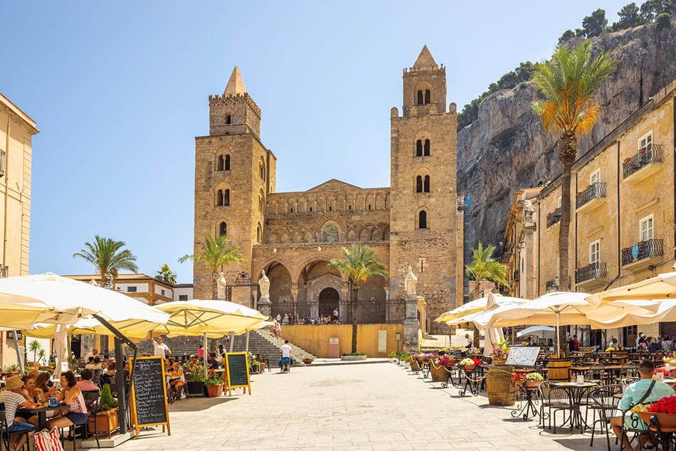 Piazza del Duomo Cefalu sicily italy