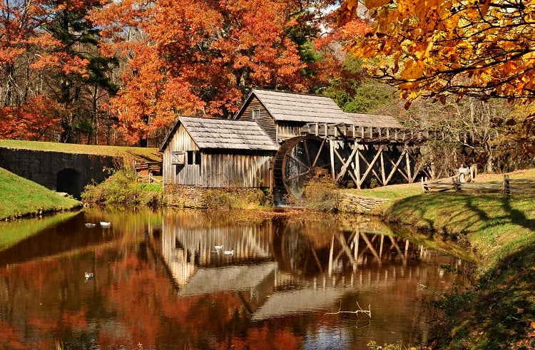 Mabry Mill on a Road Trip in Blue Ridge Parkway in Virginia U.S.