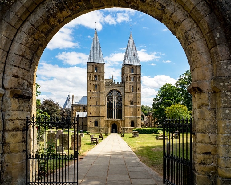 Southwell Mister and Romanesque Cathedral in Nottinghamshire, England, UK