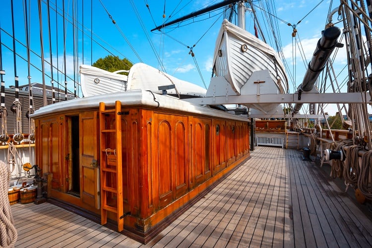 Cutty Sark the historical tea clippers ship in Gerrnwich, London, UK